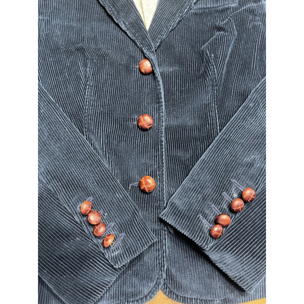 Vintage L.L. Bean Dark Blue Corduroy Women's Jacket - Picture 9 of 9